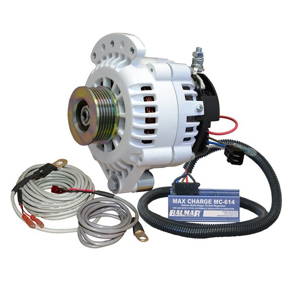 Balmar Alternator 100 AMP Kit 12V 1-2in Single Foot Spindle Mount K6 Pulley Regulator amp; Temp Sens 621-VUP-MC-100-K6 - main